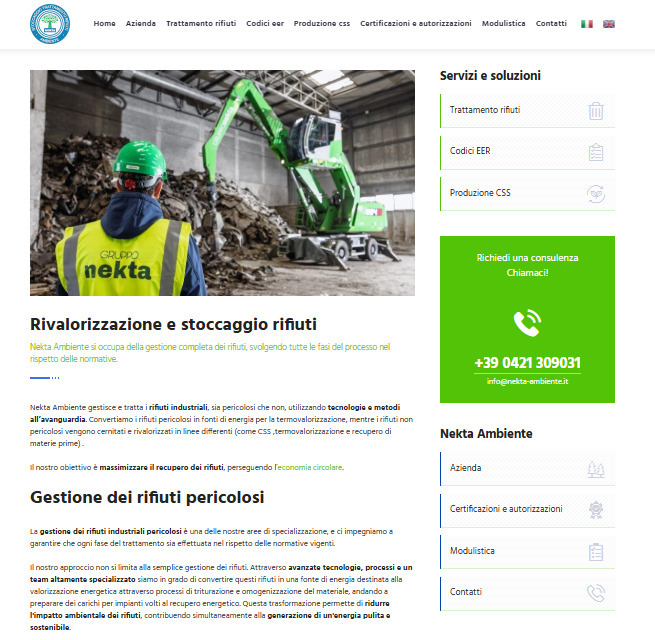 pagina servizi nekta group